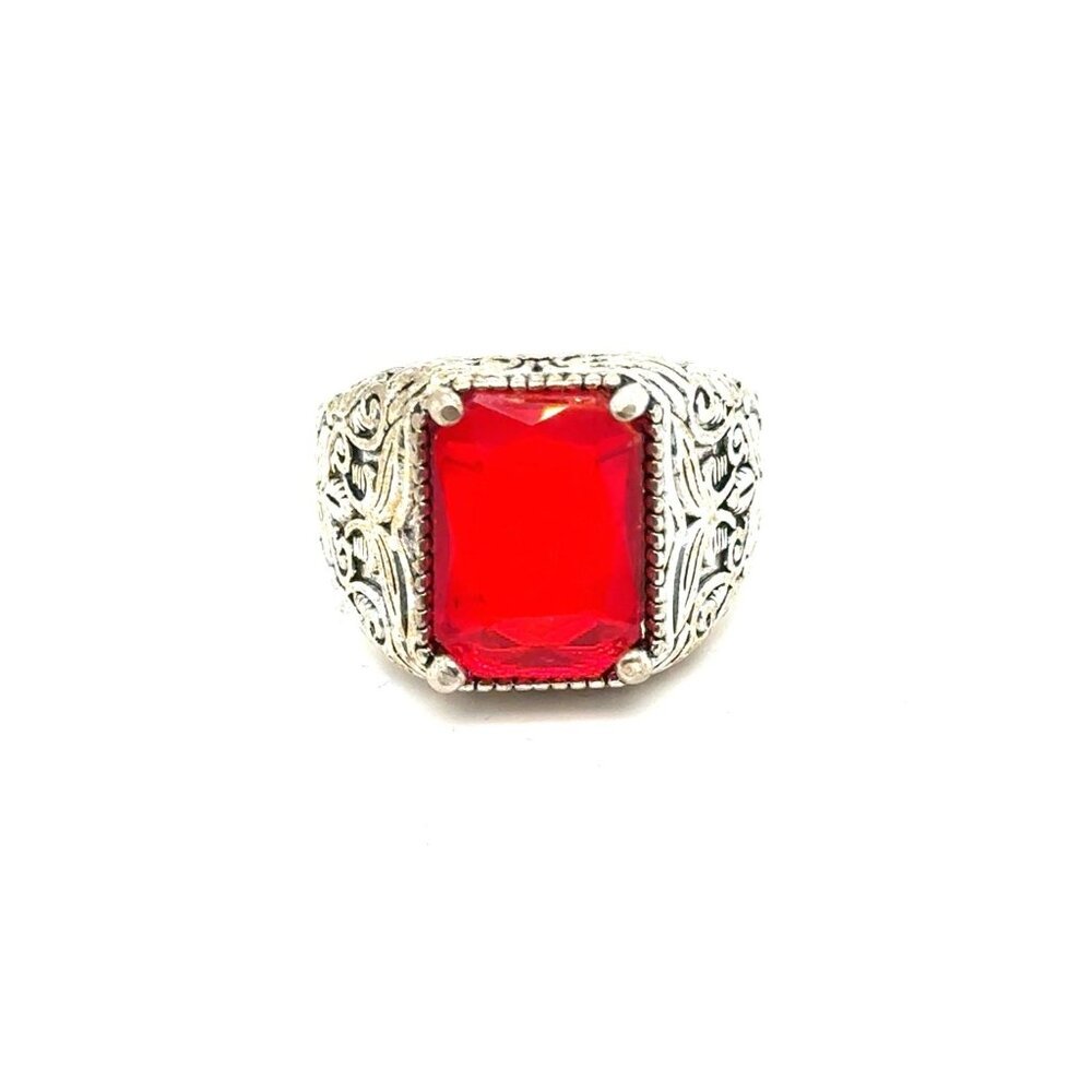 Large Faux‎ Garnet Ring